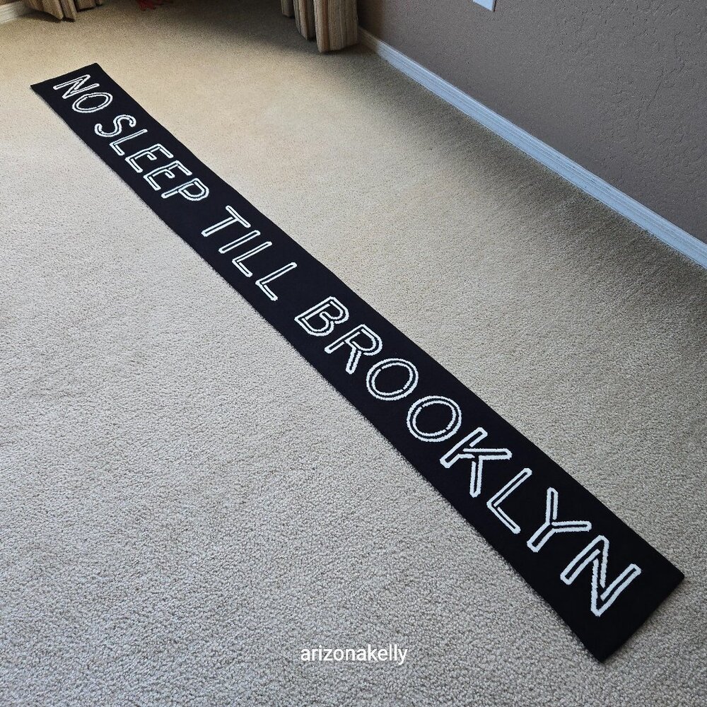 RARE kate spade NO SLEEP TILL BROOKLYN Wool Knit Scarf Beastie Boys Collectible